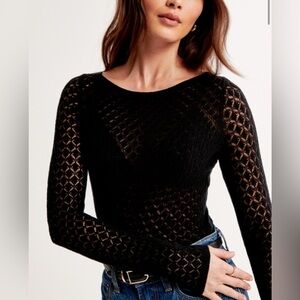 Abercrombie Merino Wool-Blend Slash Bodysuit